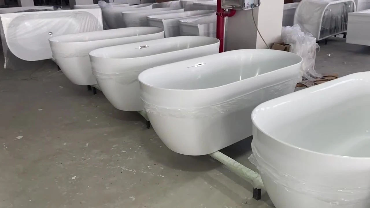 corner freestanding soaking bathtub finished products storage